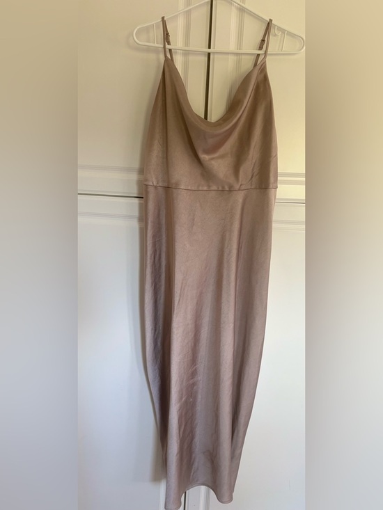le chateau Dresses & Skirts - Champange Midi Satin Dress